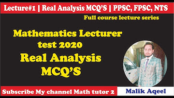 Real analysis mcqs #ppsc lecturer test (mathematics) || 10 most important mcqs of real analysis.