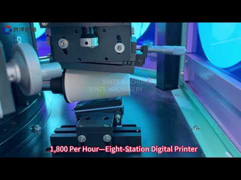 High-Resolution Fully Automatic Digital Printing Press For Five-Color Inkjet Logo Printing On Cups