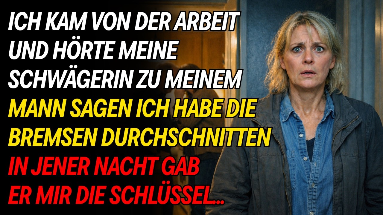 Als ich nach Hause kam hörte ich meine Schwägerin sagen die Bremsen sabotiert morgen Beerdigung...