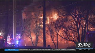 Massive Fire Rips Through Paper Plant In Elmwood Park