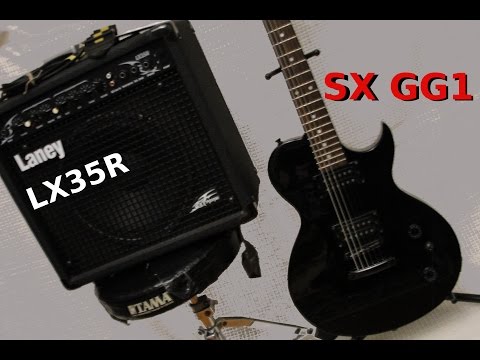Обзор электрогитары SX GG1 черный ЛесПол. Комбоусилитель Laney LX35R.