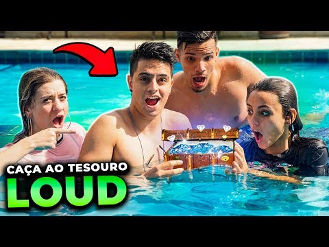 CAÇA AO TESOURO NA PISCINA VALENDO DIAMANTES!! LOUD FREE FIRE