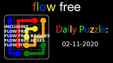 Flow free daily puzzles of November 2, 2020 SOLUTION - Gameplay Walkthrough (iOS & Android)