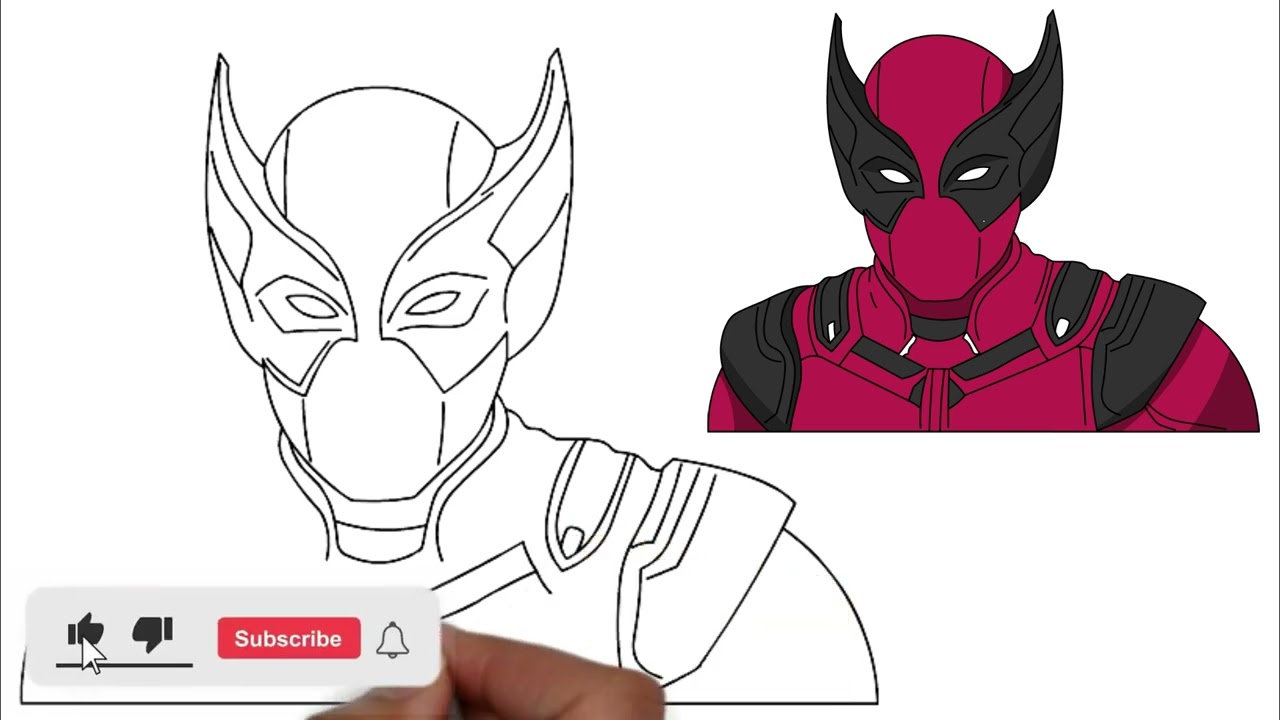 How to draw Wolverinepool | DeadPool & Wolverine