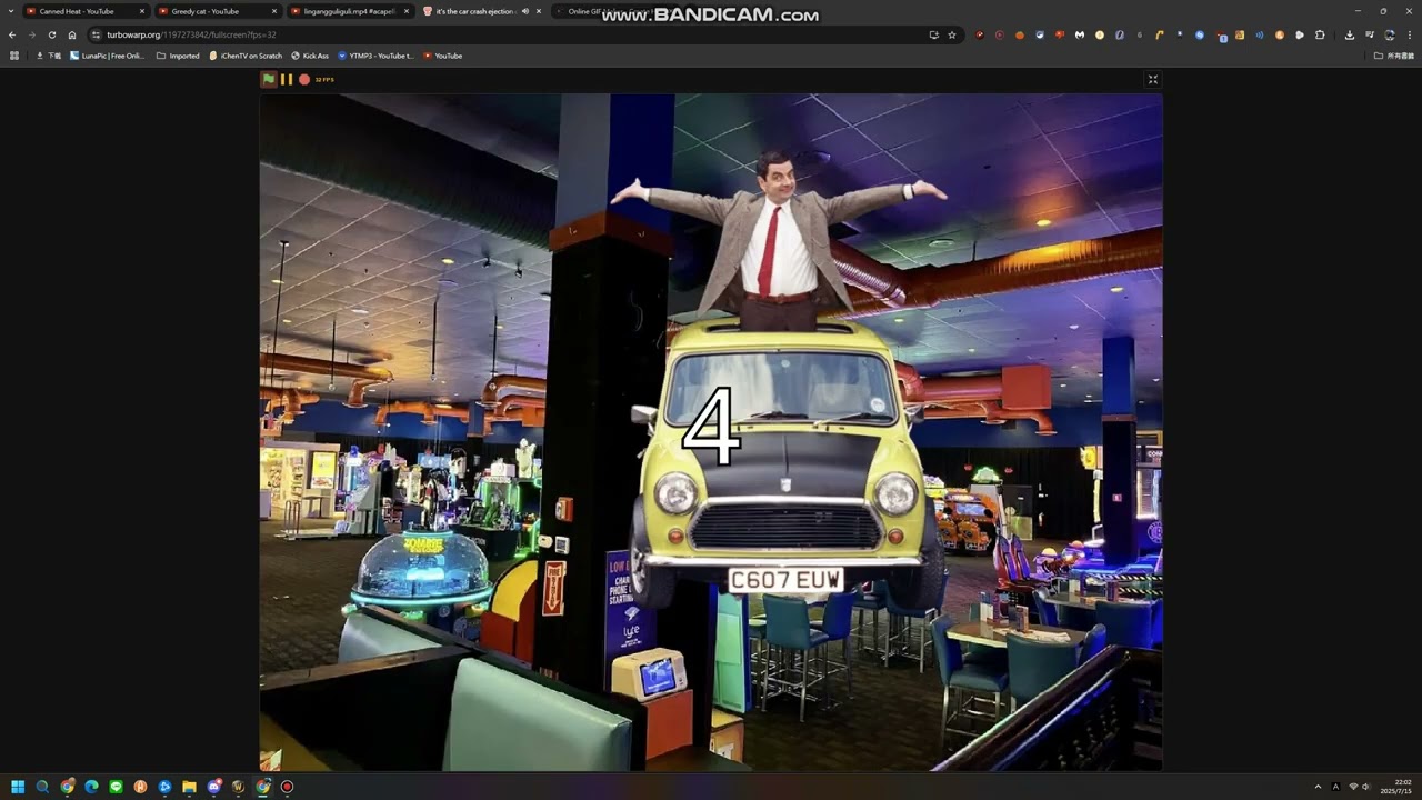 it's the car crash ejection challenge at Dave and Buster's (Scratch version)