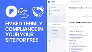 How To Embed or Add Termly Terms & Conditions or Compliance Document in Your Website For Free? ⚖️