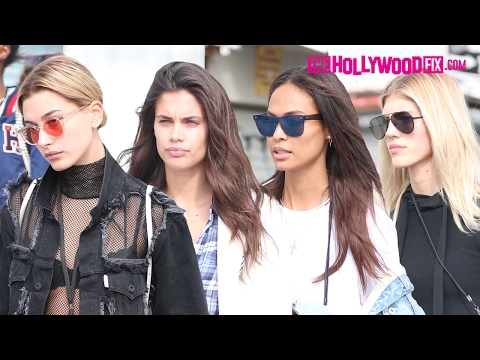 Hailey Baldwin, Sara Sampaio, Joan Smalls, Devon Windsor & Romee Strijd Arrive To Tommyland