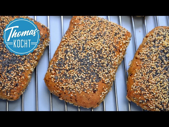 Leckere Weltmeisterbrötchen backen / Teig über Nacht / Körner Brötchen -  YouTube