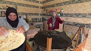 أطيب خبز مرقوق في جبال لبنان 🇱🇧
