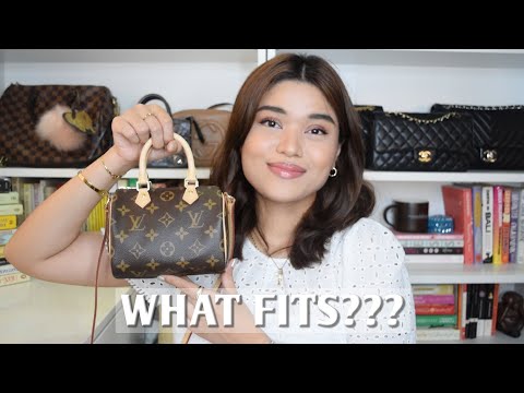 Louis Vuitton Nano Speedy Bag + What it looks like on + What Fits Inside! 