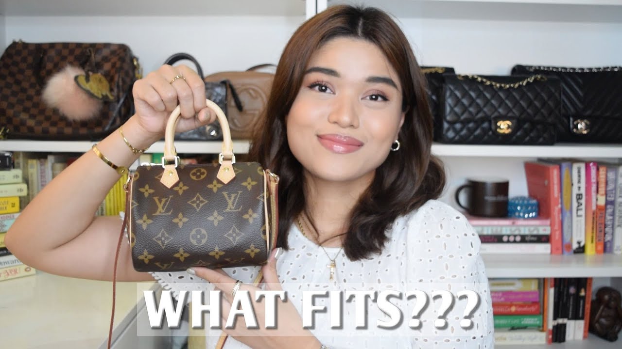 Whats in my @Louis Vuitton nano speedy bag!! This small is tiny