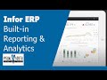 Infor erp  builtin reporting  analytics