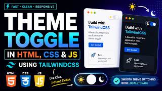 Famous Build A Dark Mode Theme Toggle With Tailwind CSS, HTML & JS Profile