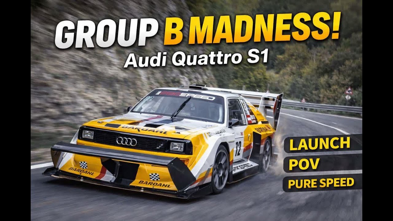 Audi Quattro S1 Group B | Launches, POV, Speed & Hill Climb