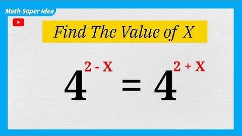 Nice Exponent Math Simplification Problem | Find the Value of X
