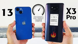 iPhone 13 vs Poco X3 Pro SPEED TEST - WOOW!!😱