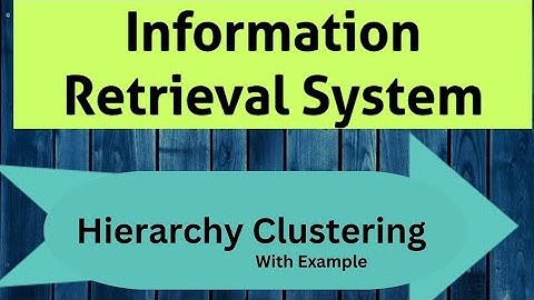 Hierarchy Clustering in Information Retrieval System #irs #informationretrieval