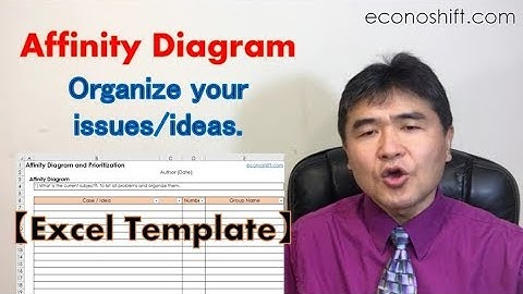 Use an Affinity Diagram to organize your issues/ideas.【Excel Template】