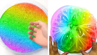 8 Hours Of Oddly Satisfying Rainbow Slime ASMR