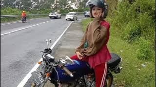 story' wa Honda cb model cewek cantik