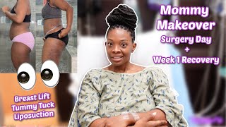 Surgery Day + Week 1 Post-Op | Mommy Makeover VLOG