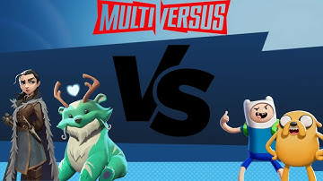 Arya Stark & Reindog VS Finn & Jake - Multiversus Gameplay