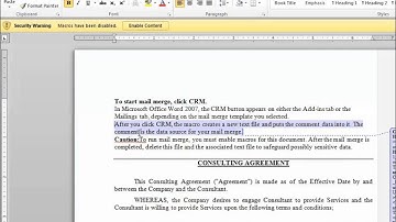 Microsoft Dynamics CRM Mail Merge