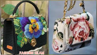 Best Cross Stitch Embroidery Plastic Canvas Bags &amp; Purses Styles For Women&#39;s