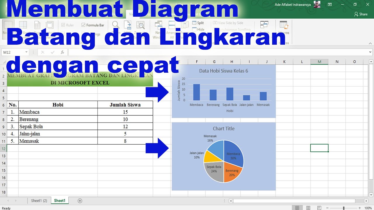 Cara membuat Grafik/Diagram Batang Dan Lingkaran di Microsoft Excel