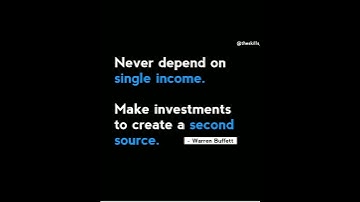 💰 Never Depend on ONE Income | Warren Buffett’s Golden Advice