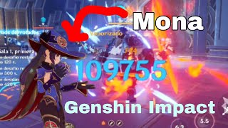Genshin Impact - 100k de daño con Mona/Bennet/Sucrose/Xiangling (Progreso de lograr 500k de daño)