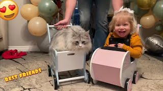 Adorable Baby And Cat Are Inseparable! They Do Everything Together! (CUTEST EVER!!)