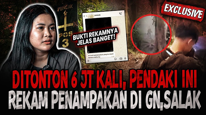 DETIK - DETIK PENAMPAKAN TERTANGKAP KAMERA PENDAKI DI GUNUNG SALAK! KATA NETIZEN INI GUNUNG ANGKER