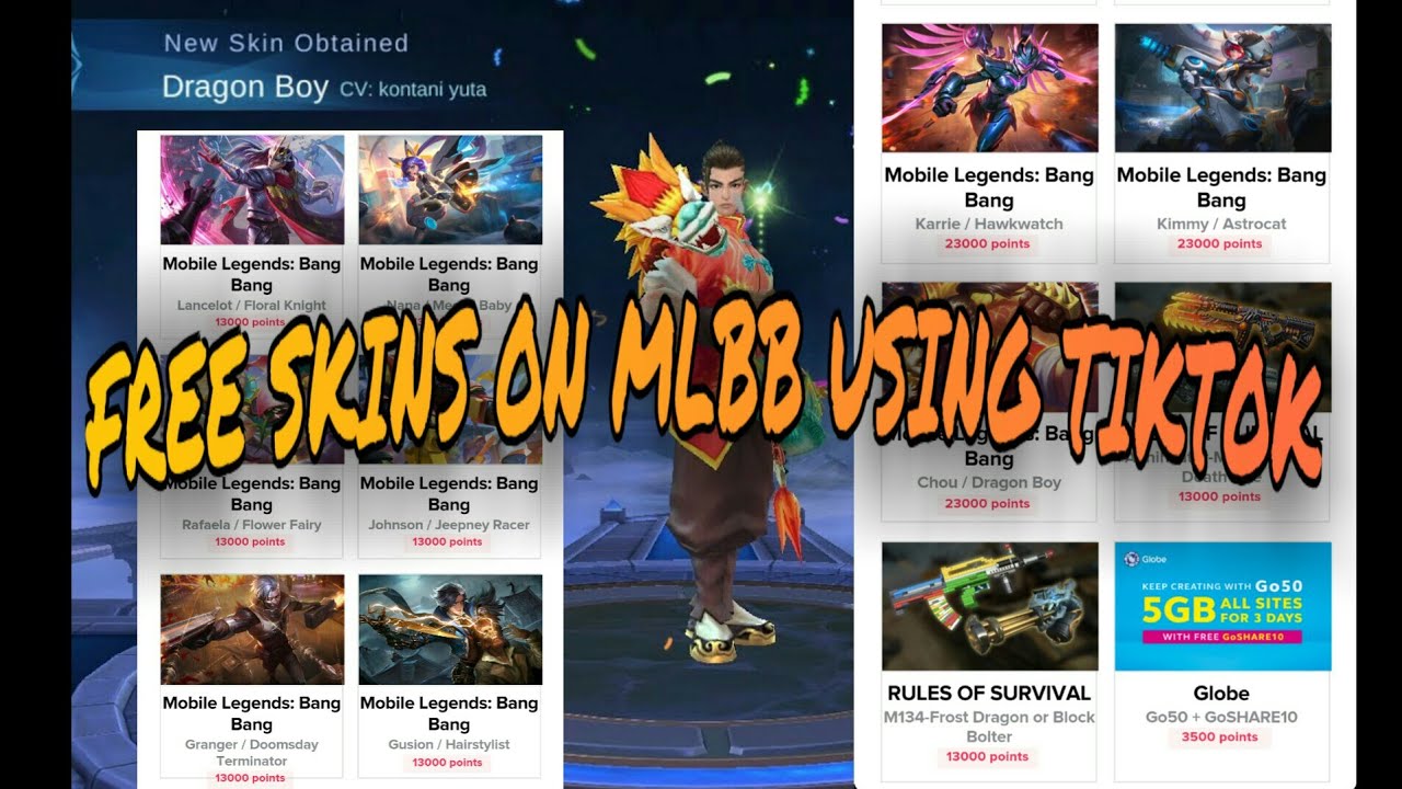 How to Get FREE Skins on Mobile Legends using TikTok - YouTube