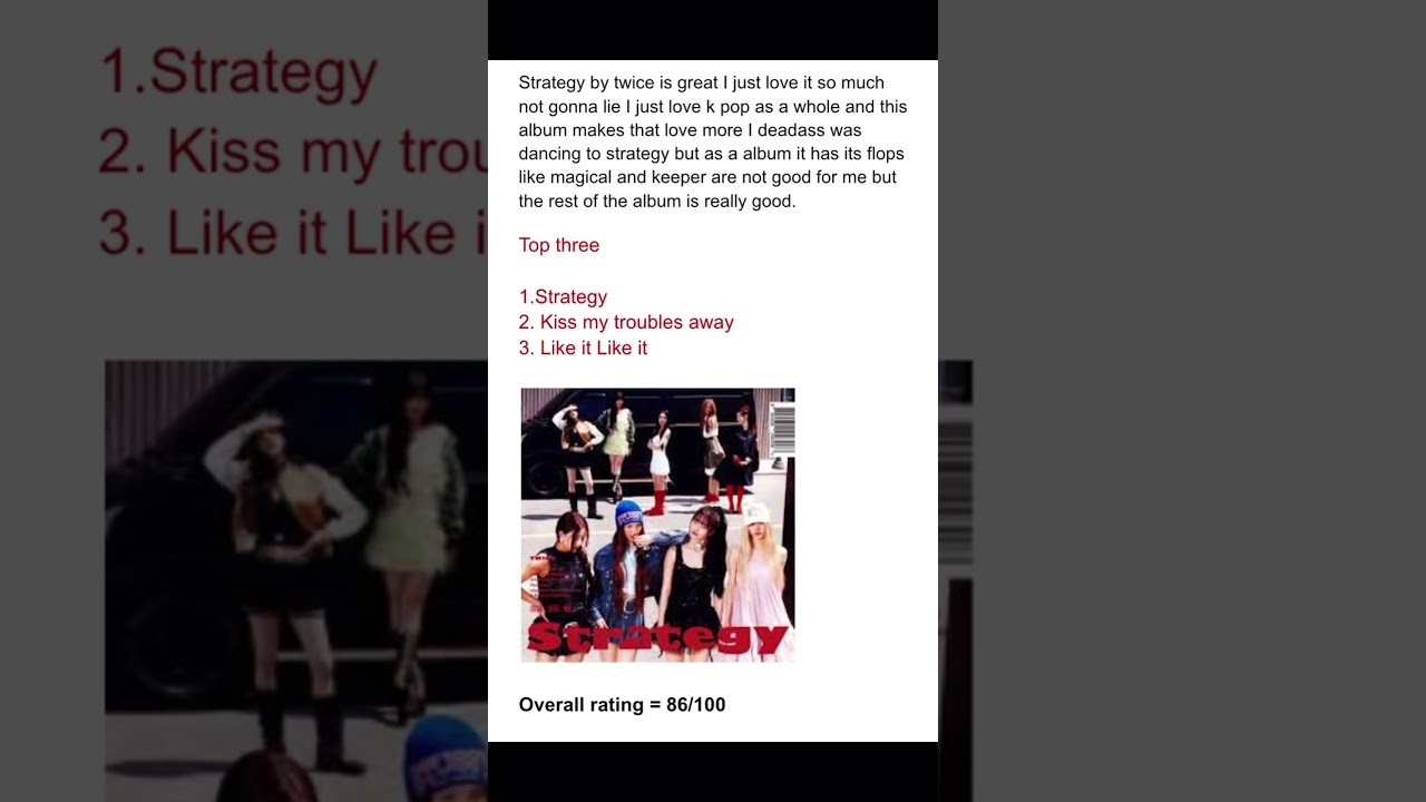 Strategy by twice review 