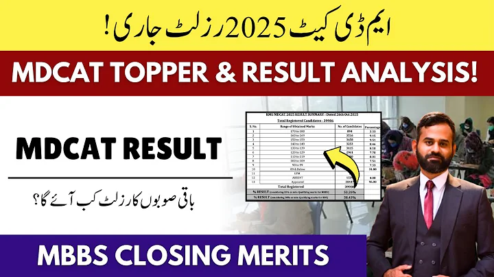 MDCAT 2025 Result Announced | KMU MDCAT Topper List & Analysis | MBBS Expected Closing Merits