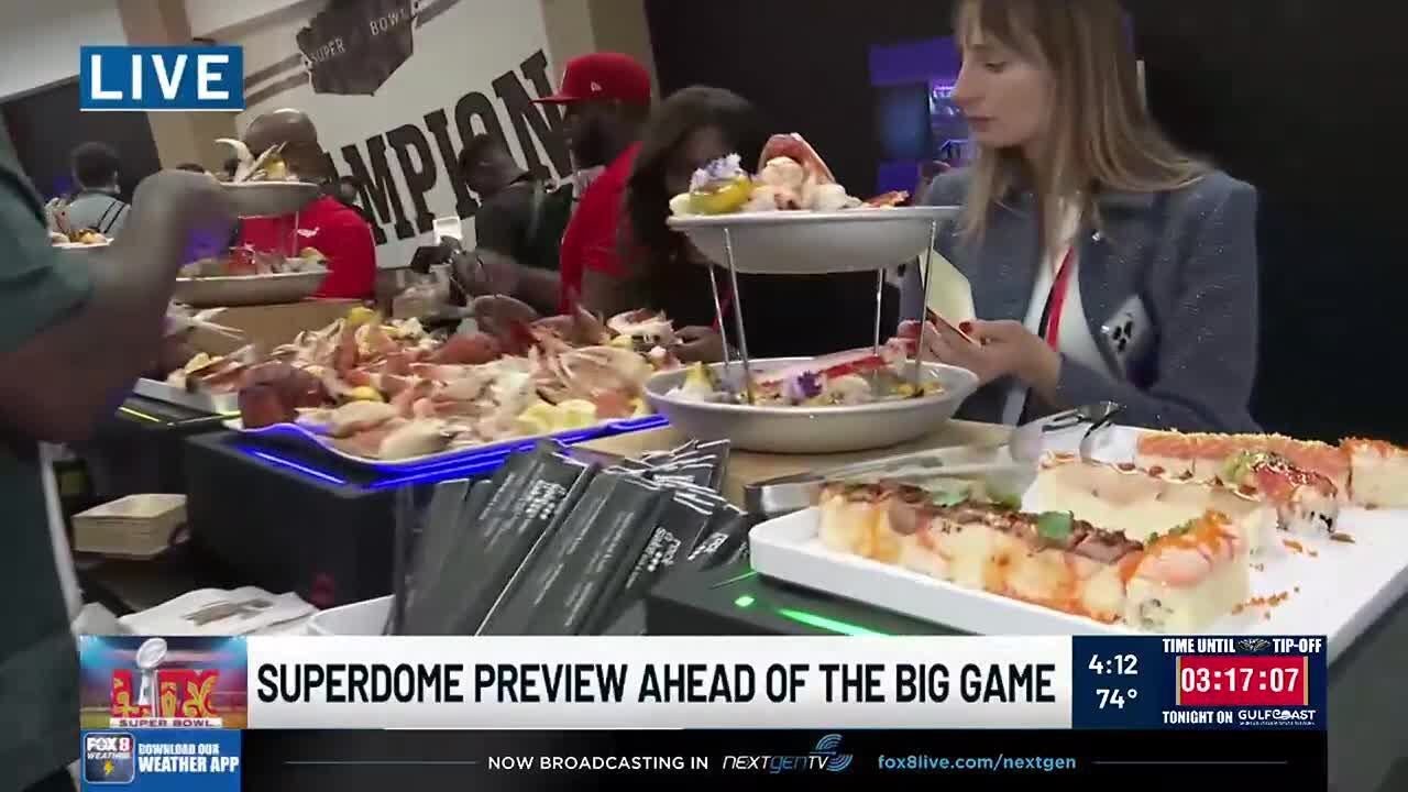 Previewing Superdome food options for Super Bowl week - YouTube