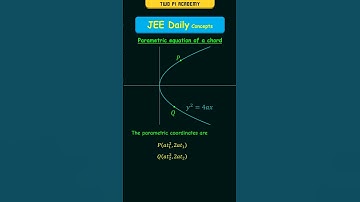 Parametric equation of the Chord of a Parabola #jeedailyconcepts #parabola