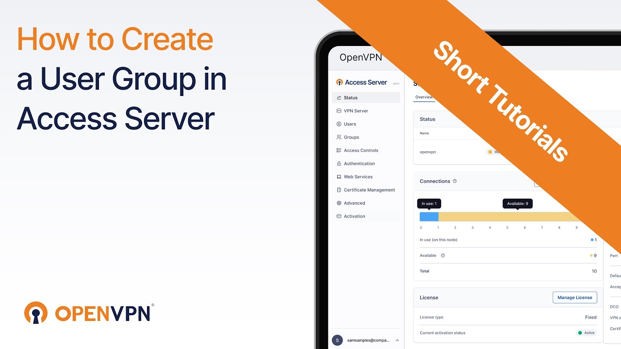 How to Create a User Group in Access Server - YouTube