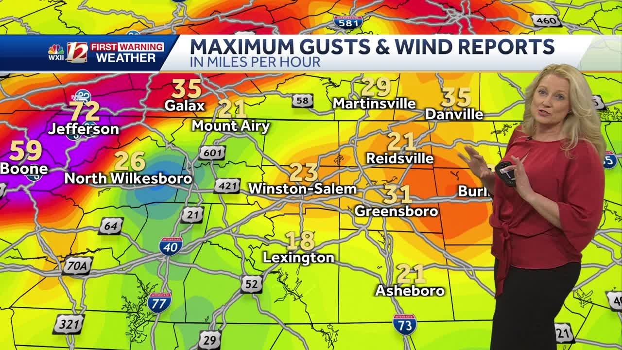 Windy and warmer today, high fire danger in North Carolina, rain ...