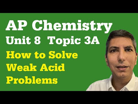 Let's Solve Weak Acid Problems! - AP Chemistry Unit 8, Topic 3a