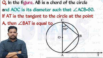 in the given figure ab is a chord of the circle and aoc is its diameter such that