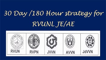 30 Days Strategy for RVUNL JE/AE | How to Manage Time for the Exam