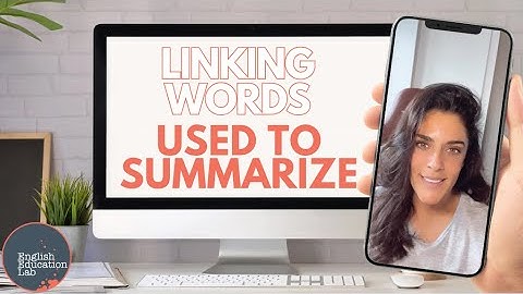 Linking words and phrases for summarizing