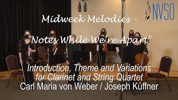 Weber/Kuffner Introduction, Theme and Variations for Clarinet and String Quartet
