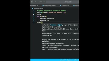 Python program to reverse a number #pythonprogramming #coding #python#reverse  #java #code