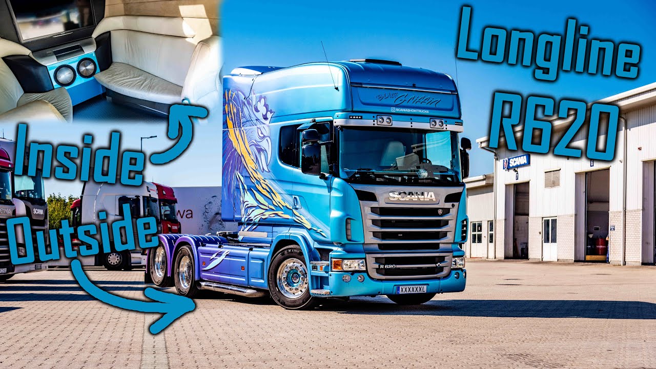 Scania R620 Long Line WALKAROUND & SOUND: Scania R620 V8 Longline // *Blue Griffin* *Svempas ...