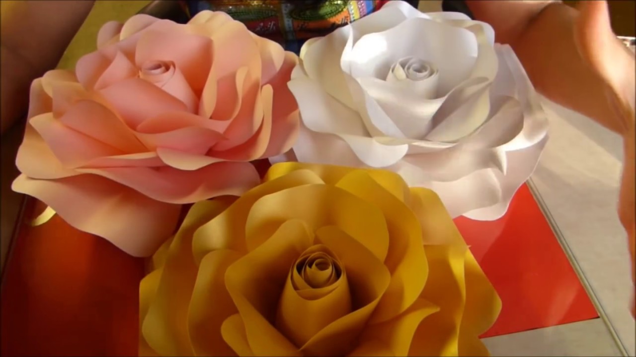 Rosas Pape Metalico  (shimmer paper ) para la Pared  | Luzka's Creations ✿