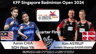 Aaron CHIA /SOH Wooi Yik vs Kim ASTRUP /Anders Skaarup RASMUSSEN | Singapore Badminton Open 2024