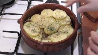 Картофель в молоке. Традиционный испанский рецепт. Patatas Mayordomo.